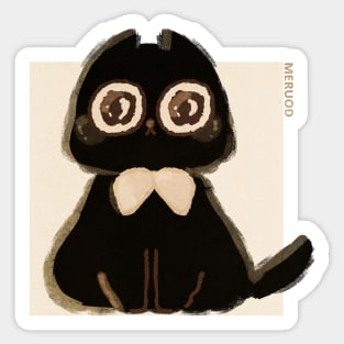 Crying Black Cat Sticker